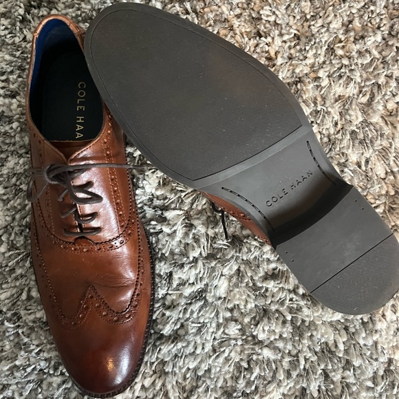 Cole Haan Men\'s Tan Leather Wingtip Oxfords main image 4